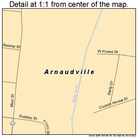 Arnaudville Louisiana Street Map 2203110