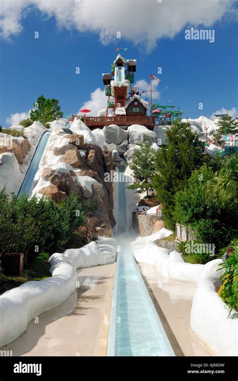 A view of the water slides at Blizzard Beach in Orlando, Florida,USA Stock Photo: 14795364 - Alamy