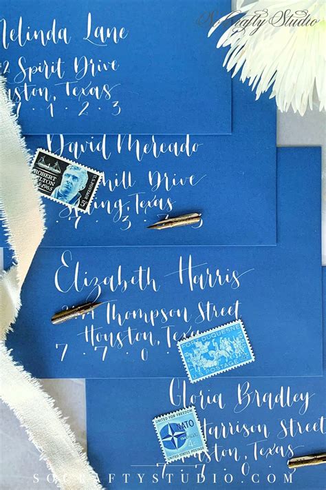 Calligraphy For Wedding Envelopes Envelopes Addressing Modern