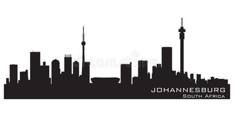 Johannesburg Silhouette Skyline Stock Illustrations – 166 Johannesburg ...