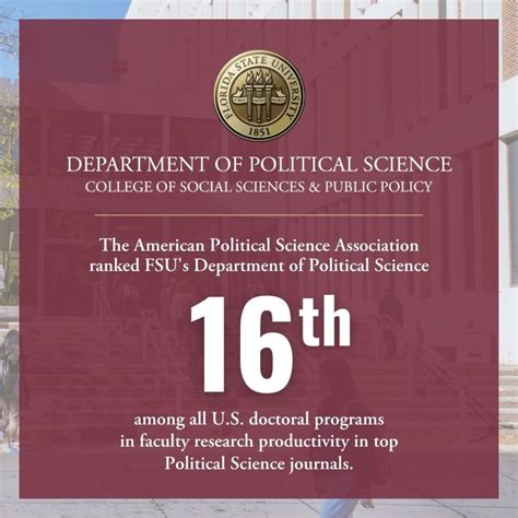 Study Ranks Florida States Political Science Department A National