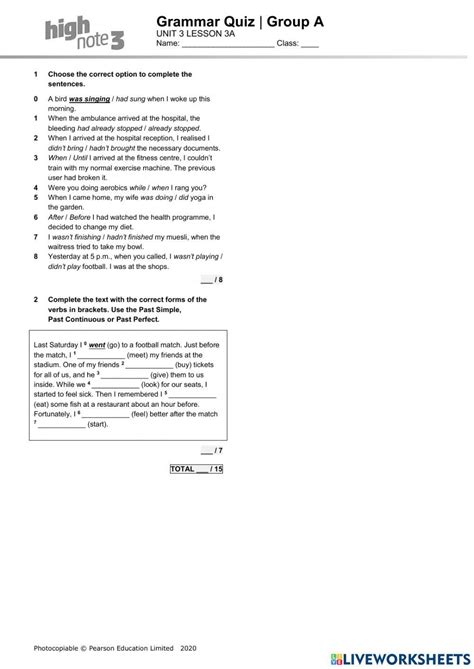 Revision Assignment Worksheet Live Worksheets