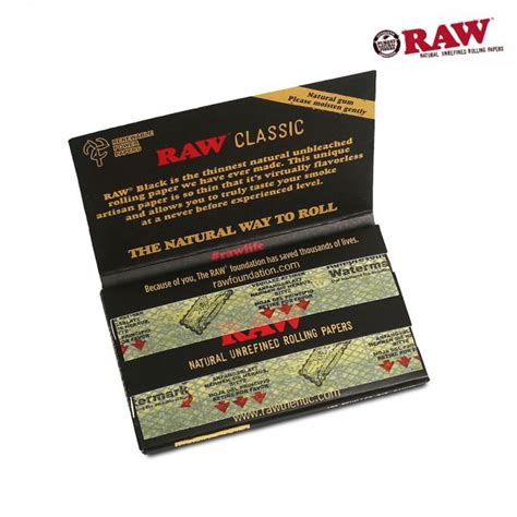 Buy Raw Classic Black Single Wide 1 1 4 Size Rolling Papers 1 1 4 Size