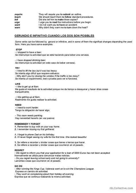 Gerunds And Infinitives English ESL Worksheets Pdf Doc