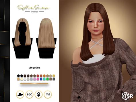 Sehablasimlishs Angelina Hairstyle Sims Hair Hairstyle Sims