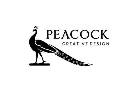 Peacock Logo Design With Creative Silhouette 18807853 Vector Art At