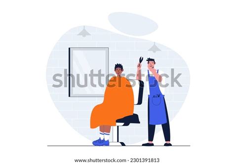 Beauty Salon Web Concept Character Scene Stock Vector (Royalty Free ...