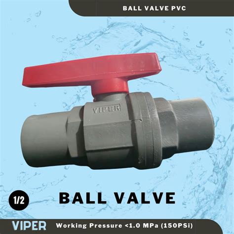 Jual Ball Valve Full Pvc Viper Kuping Tanpa Drat Viper Inch Stop