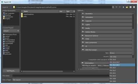 Opening Current FBX Files In Legacy Versions Of Maya Maya 2018