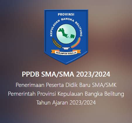 Petunjuk Teknis PPDB SMA SMK Bangka Belitung Tahun 2023