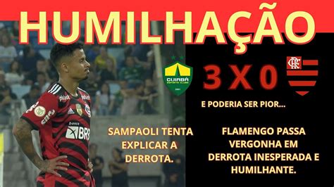 FLAMENGO HUMILHADO PELO CUIABÁ CUIABÁ 3X0 FLAMENGO SAMPAOLI TENTA