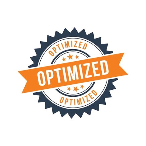 Sello Optimizado Signo Redondo Grunge Optimizado Vector Premium