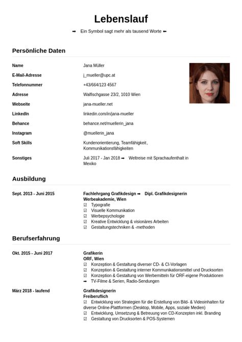 Lebenslauf Beispiel F R Grafik Designer Jobseeker