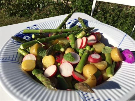 Salat med kartofler radiser ærter og asparges Diætisten i Helsingør