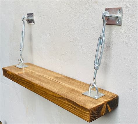 Unique Turnbuckle Floating Shelves Rustic Etsy