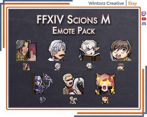 Twitch Emotes Ffxiv Scions M Emotes Set Etsy Ireland