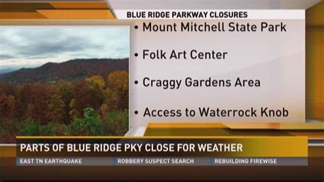 Closures At Blue Ridge Parkway Due To Nate Wbir