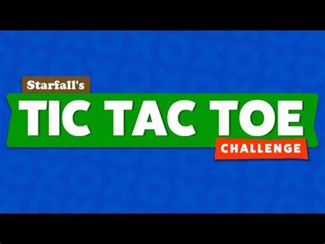 Starfall S Tic Tac Toe Challenge Earth Day Version Youtube