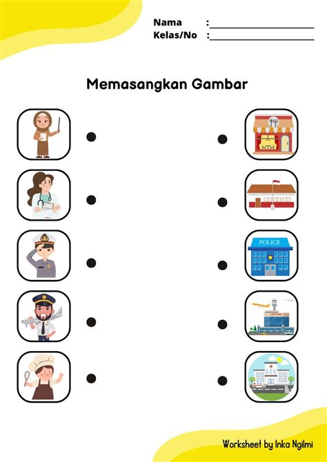 Worksheet Memasangkan Gambar Untuk Tk Rencana Pelajaran Materi Kelas