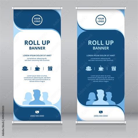 Modern Roll Up Banner Template Standee Template X Banner Template