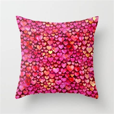 Hearts 03 Throw Pillow By Aloke Design Society6 Throw Pillows