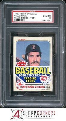 Fleer Baseball Cello Pack Wade Boggs Top Psa Ebay