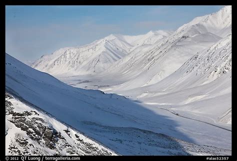 Picturephoto Snowy Arctic Valley Seen From Atigun Pass Alaska Usa