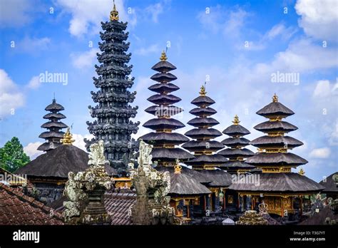 Pura Besakih Temple Complex On Mount Agung Bali Indonesia Stock Photo