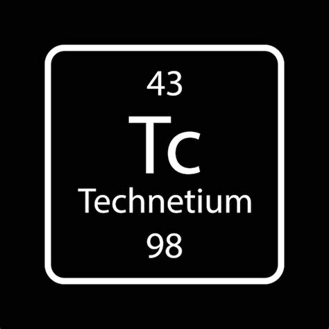 Symbol Technetu Pierwiastek Chemiczny Układu Okresowego Pierwiastków