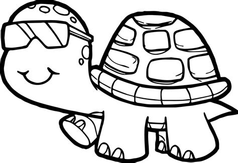 Cute Cartoon Turtle Coloring Pages Coloring Pages