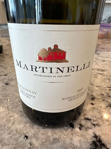 2021 Martinelli Chardonnay Zio Tony Ranch USA California Sonoma