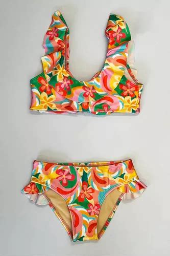 Bikini De Nena Top Volado Valencia Luz De Mar Cuotas Al Mismo Precio Que Publicaste