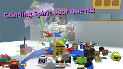 Grinding The Spirit Bear Quests Bee Swarm Simulator Youtube