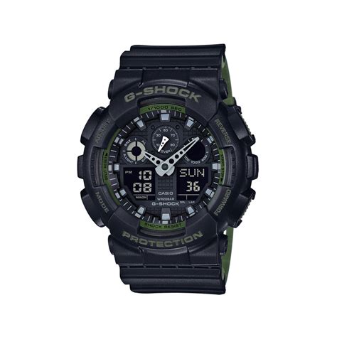 Montre Casio G Shock Homme Résine Noire Homme Modèle Ga 100l 1aer