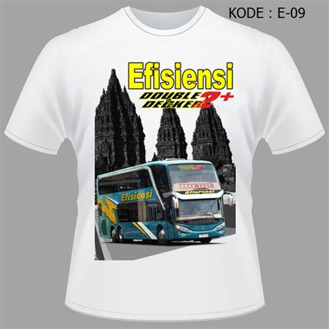 Jual Kaos Bis Anak Dewasa Bus Efisiensi Double Decker Jetbus Shopee