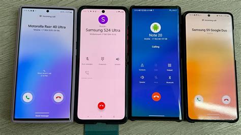Incoming Calls Samsung Galaxy S24 Ultra Vs Motorolla Razr 40 Ultra Vs