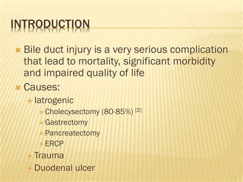 Ppt Classification And Management Of Bile Duct Injury Powerpoint