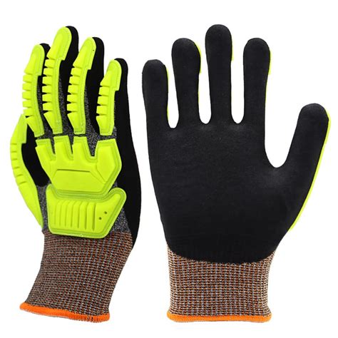 Factory Direct G Hppe Liner Sandy Nitrile Palm Coated Gloves With