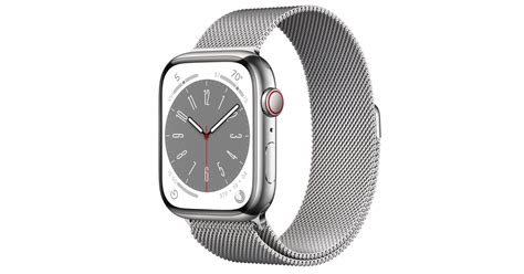 Apple Watch Series 8 Gps Cellular 45 Mm Edelstahlgehäuse Silber