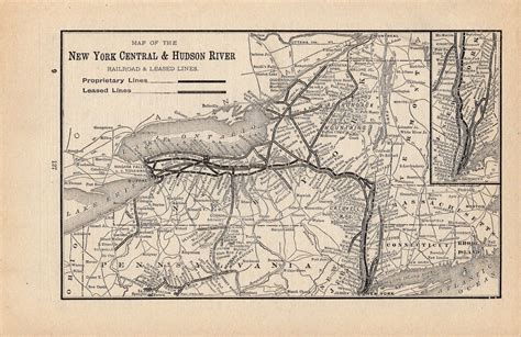 1900 Antique New York Central Railroad Map Vintage Hudson - Etsy in ...