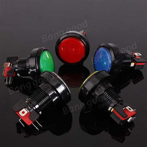 Mm Arcade Video Game Big Round Push Button Led Lighted Illuminated