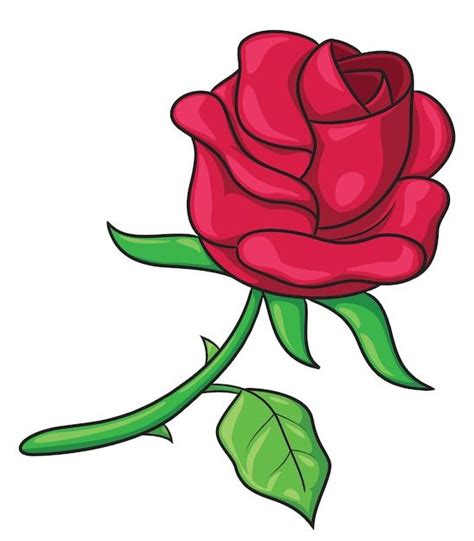 Rosa De Dibujos Animados Premium Vector Freepik Vector Rosa Icono Rosa Roja Ramo Rosas