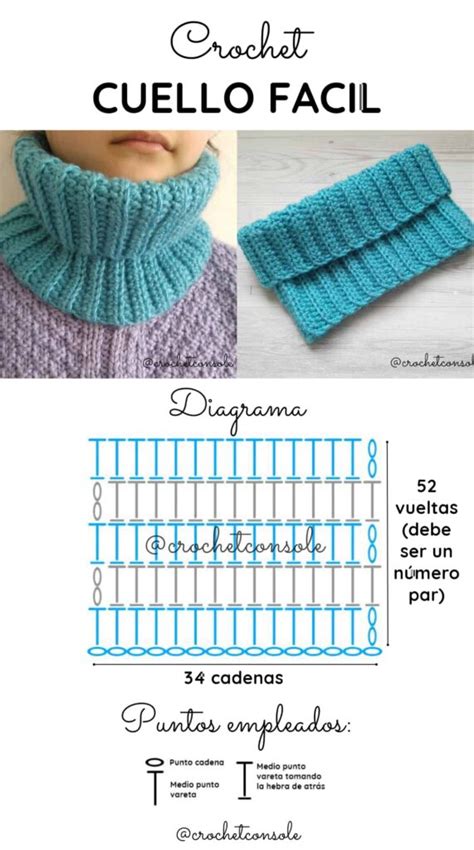 Cuello Fácil A Crochet Tejido Con Un Rectángulo Crochet Con Sole