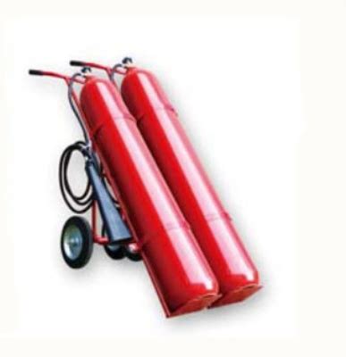 20 kg Extintor de incêndio de CO2 de rodas Trolley vermelho Anti corrosião