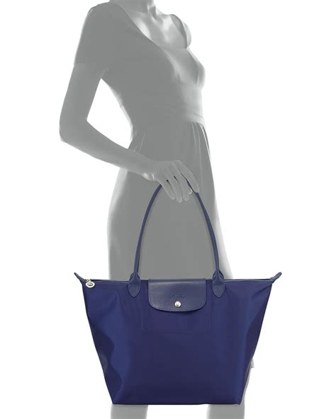 Longchamp Le Pliage Neo Large Nylon Shoulder Tote Bag In Blue Navy Lyst