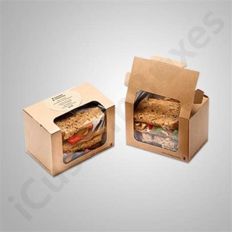 Custom Cardboard Sandwiches Boxes Sandwich Packaging Wholesale