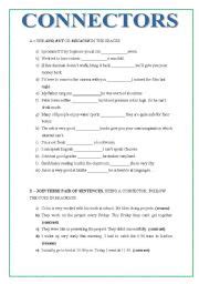 Connectors Esl Worksheet By Ascincoquinas