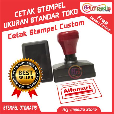 Jual Cetak Stempel Otomatis Stempel Warna Flash Ukuran Standar Alfamart