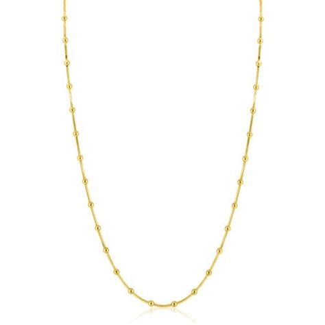 Zinzi Gold Plated Zilveren Slangen Ketting Met Vierkant Geslepen