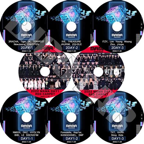 K POP DVD 2022 MAMA Mnet Asia Music Awards RED CARPET 8枚SET 1 2DAY